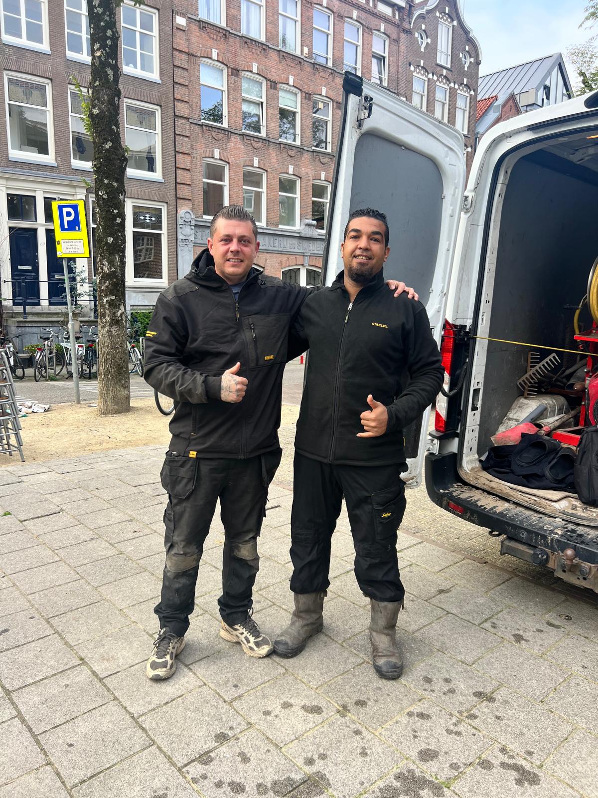 Onze rioolmonteurs aan het werk